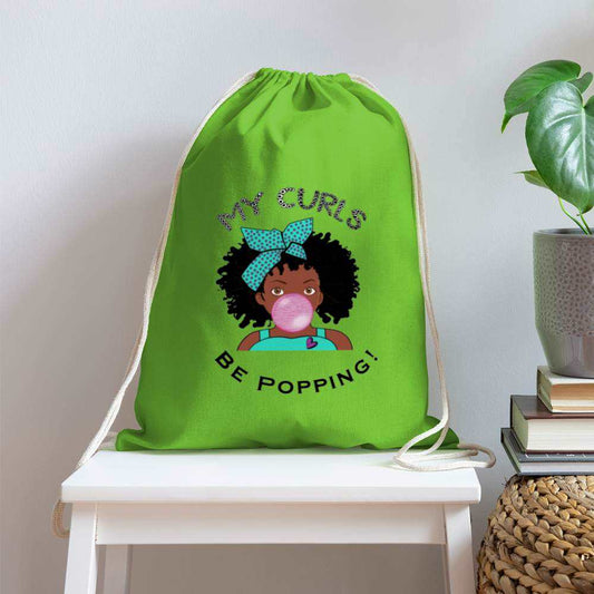 My Curls Be Popping Cotton Drawstring Bag-SPOD-Accessories,Bags,Bags & Backpacks,Shop,SPOD