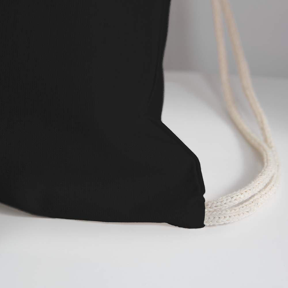 Mayor Cotton Drawstring Bag - black