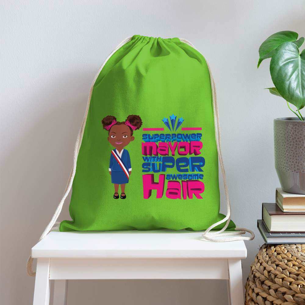 Mayor Cotton Drawstring Bag - clover