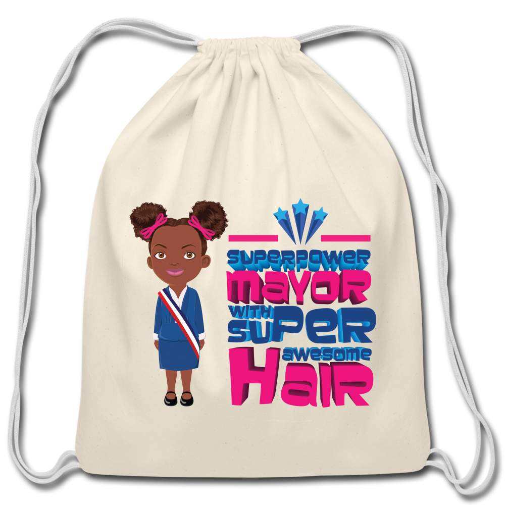 Mayor Cotton Drawstring Bag - natural