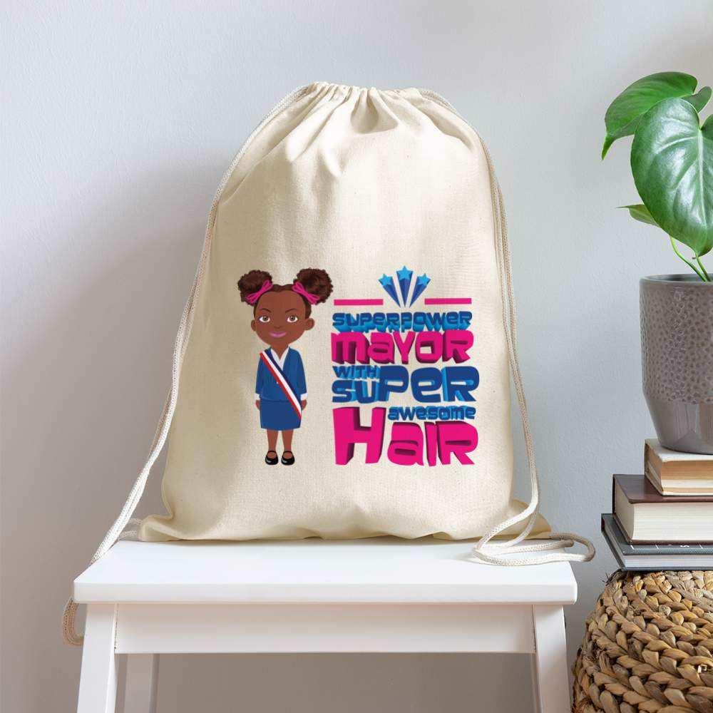 Mayor Cotton Drawstring Bag - natural