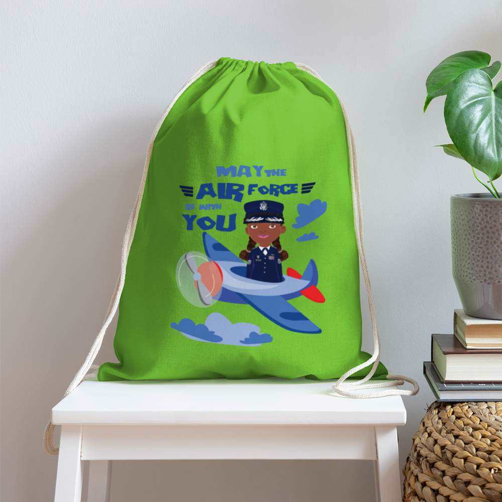 Airforce Cotton Drawstring Bag - clover