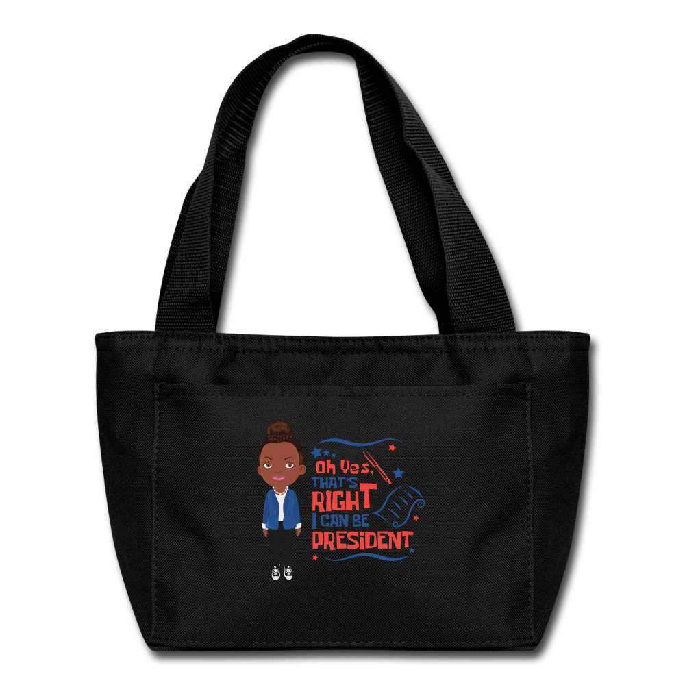 I Can Be President Lunch Bag - black