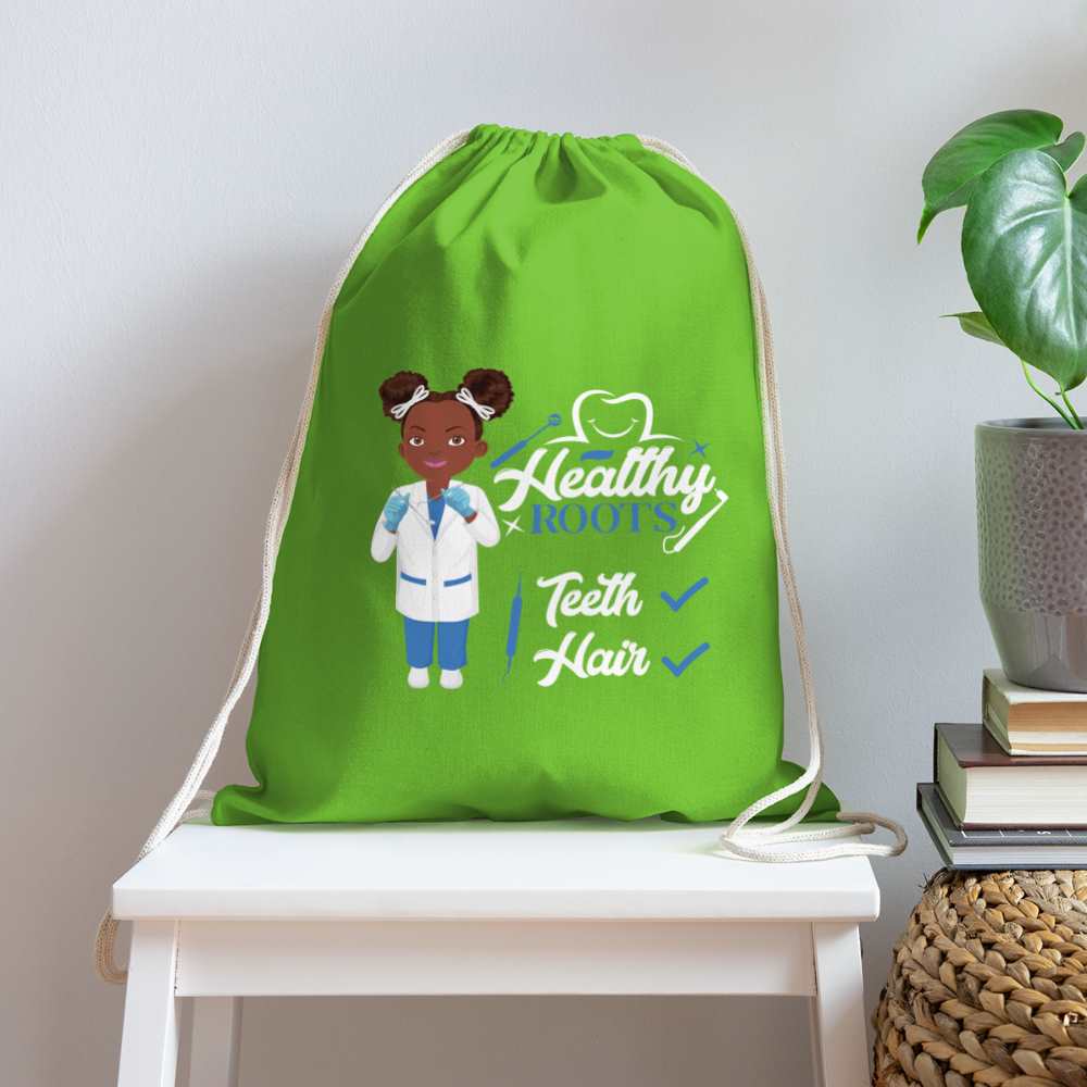 Dentist Cotton Drawstring Bag - clover
