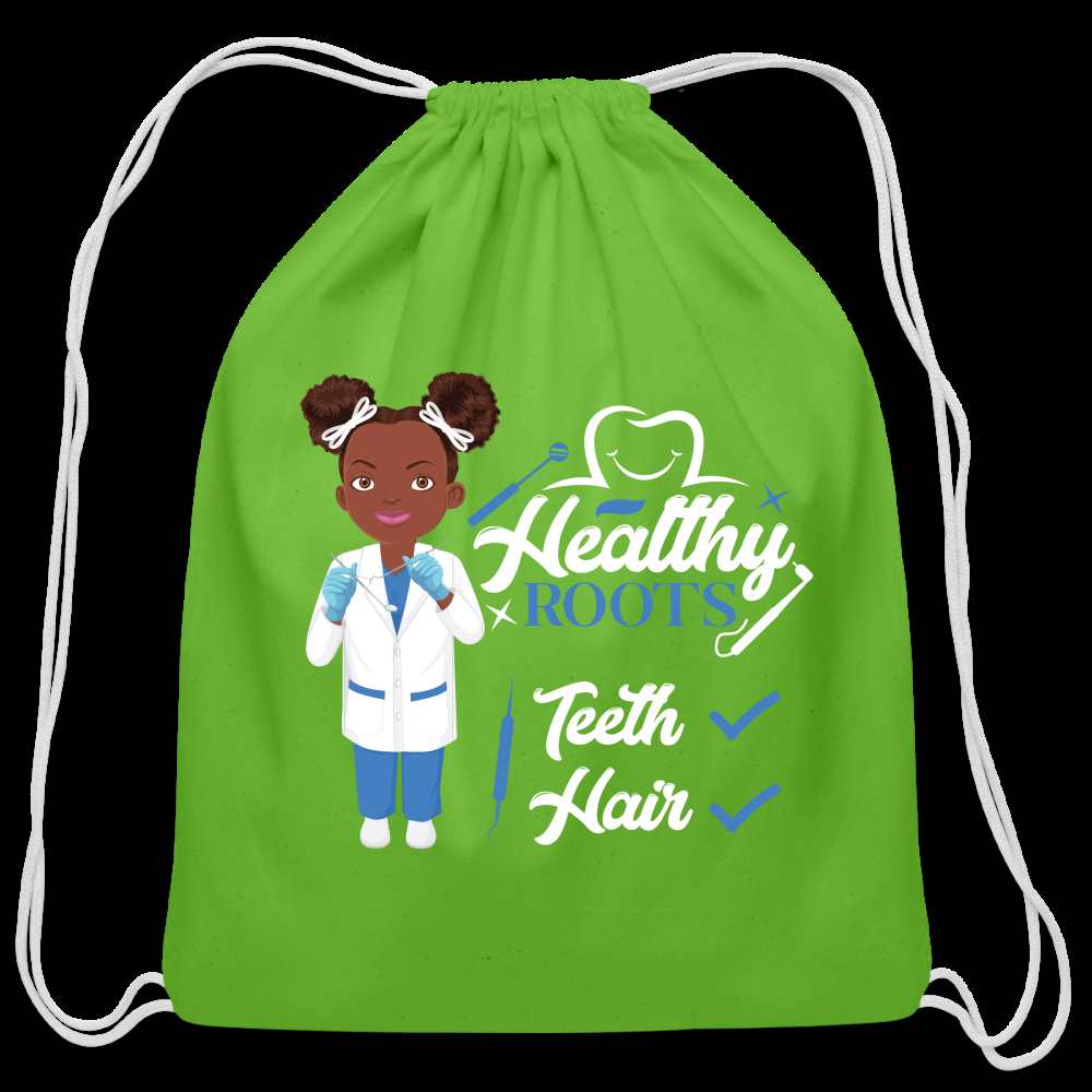 Dentist Cotton Drawstring Bag - clover