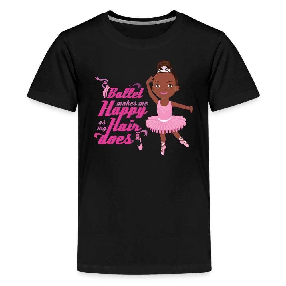 Happy Ballerina Kids' Premium T-Shirt - black