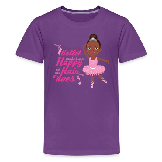 Happy Ballerina Kids' Premium T-Shirt - purple