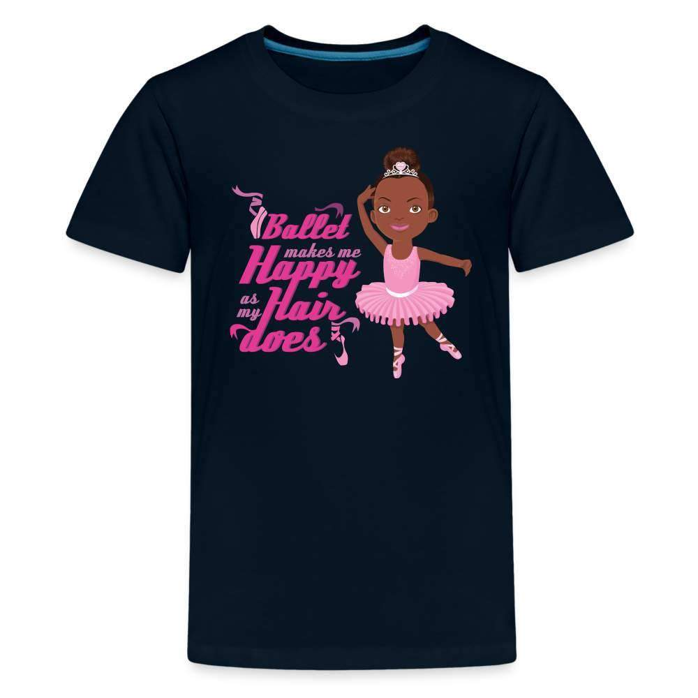 Happy Ballerina Kids' Premium T-Shirt - deep navy
