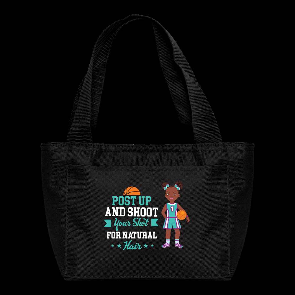 Girls Basketball Lunch Bag - black