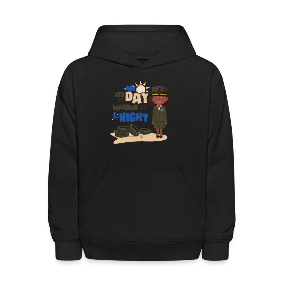 Marine's Kids' Hoodie - black